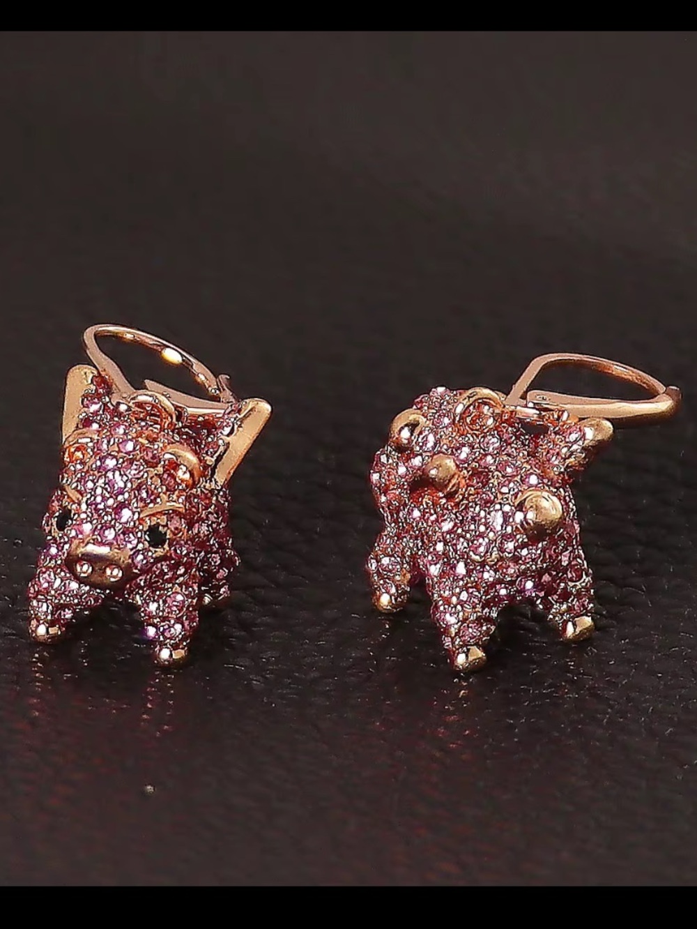KATE SPADE NEW YORK ♠️ IMAGINATION FLYING PIG PAVÉ DROP EARRINGS - Picture 2 of 9